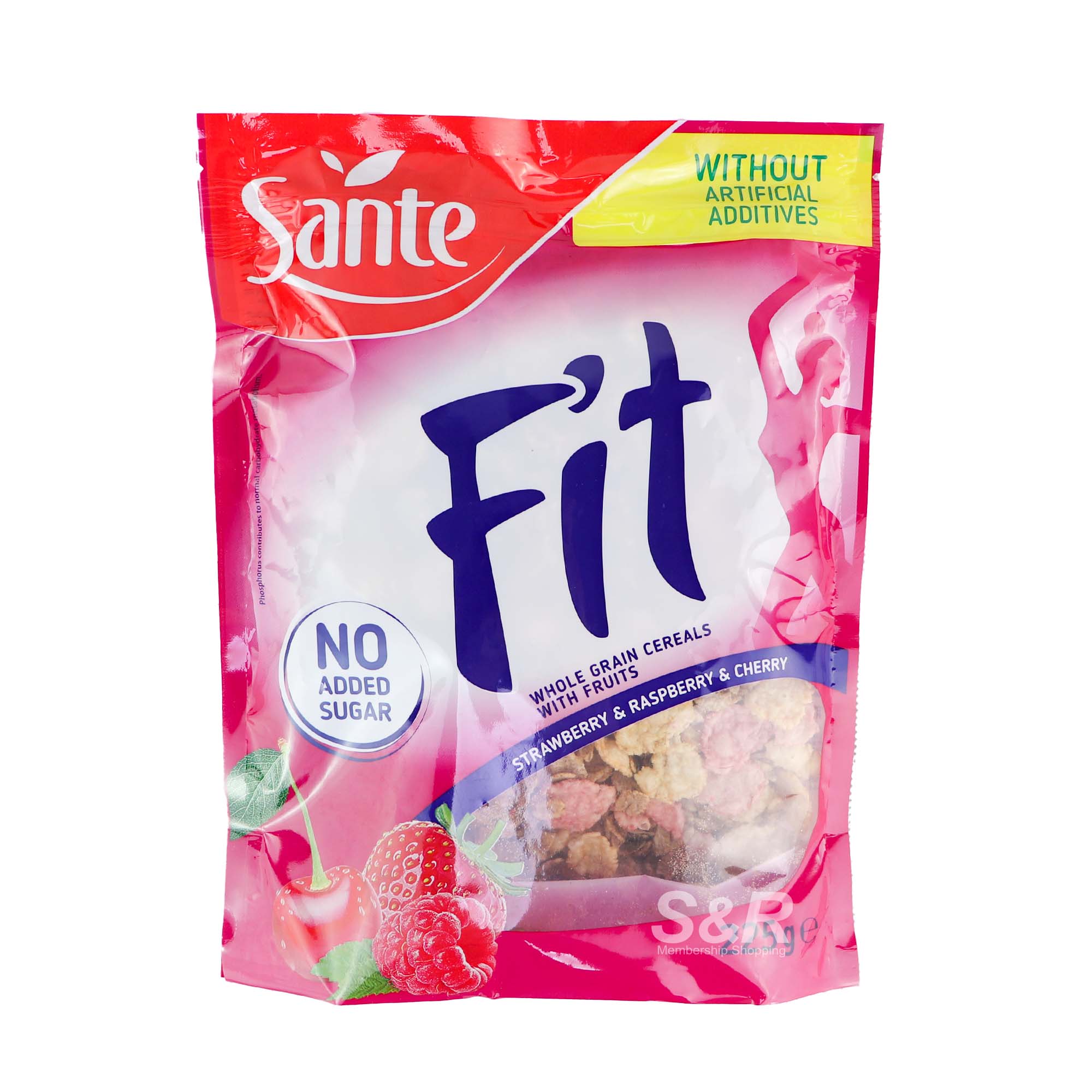 Sante Fit Strawberry and Raspberry and Cherry Cereal 225g Sante Fit Strawberry and Raspberry and Cherry Cereal 225g